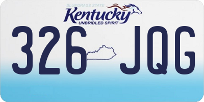 KY license plate 326JQG