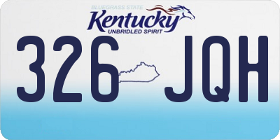KY license plate 326JQH