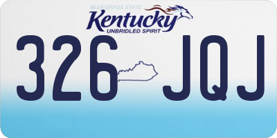 KY license plate 326JQJ