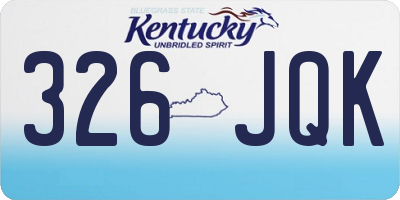 KY license plate 326JQK