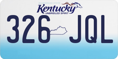 KY license plate 326JQL
