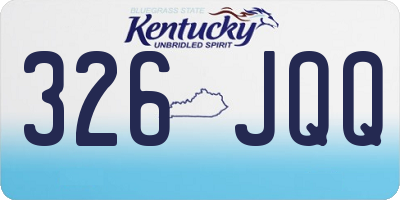KY license plate 326JQQ
