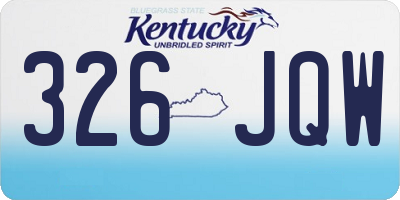 KY license plate 326JQW