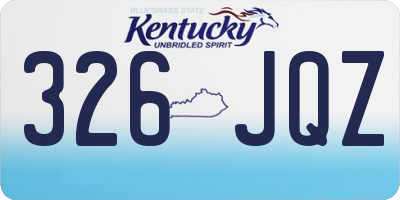 KY license plate 326JQZ