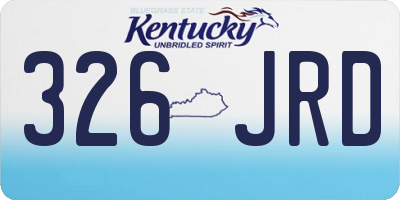 KY license plate 326JRD