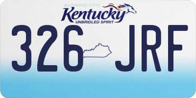KY license plate 326JRF