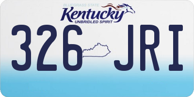 KY license plate 326JRI