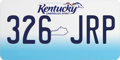 KY license plate 326JRP
