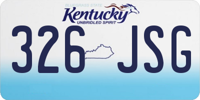KY license plate 326JSG