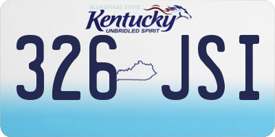 KY license plate 326JSI