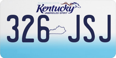 KY license plate 326JSJ