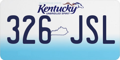 KY license plate 326JSL
