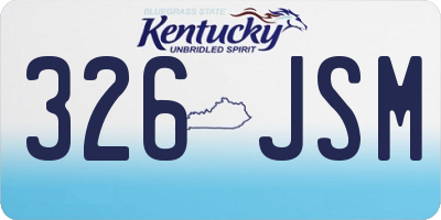 KY license plate 326JSM