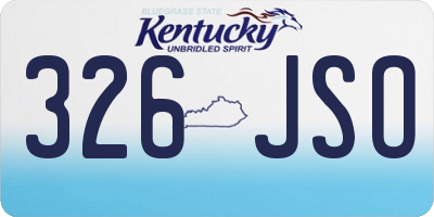 KY license plate 326JSO