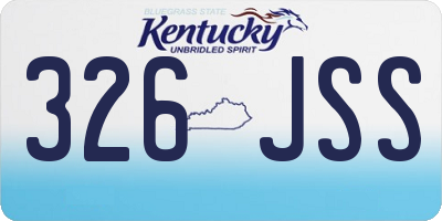 KY license plate 326JSS