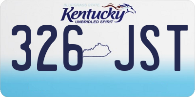 KY license plate 326JST
