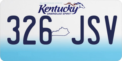 KY license plate 326JSV