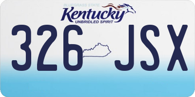 KY license plate 326JSX