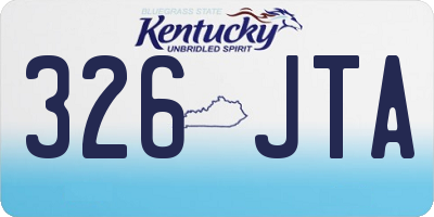 KY license plate 326JTA