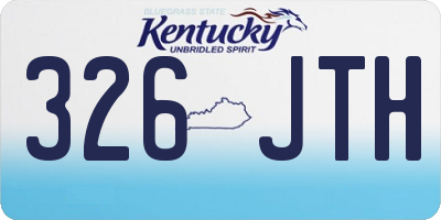 KY license plate 326JTH