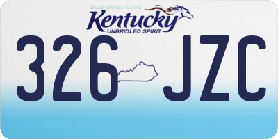 KY license plate 326JZC