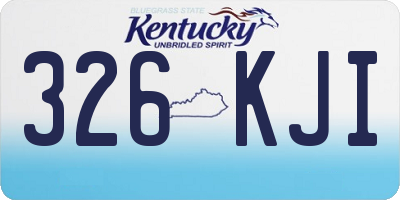 KY license plate 326KJI