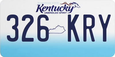 KY license plate 326KRY