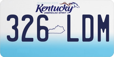 KY license plate 326LDM