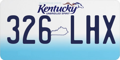 KY license plate 326LHX