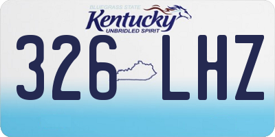 KY license plate 326LHZ