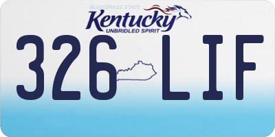 KY license plate 326LIF
