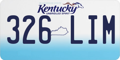 KY license plate 326LIM