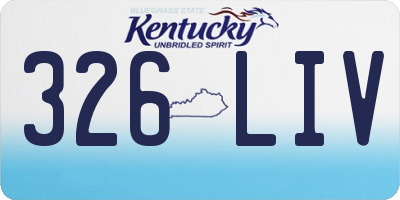 KY license plate 326LIV