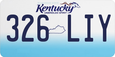 KY license plate 326LIY