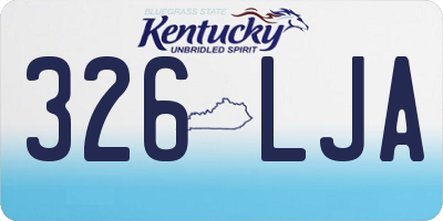 KY license plate 326LJA