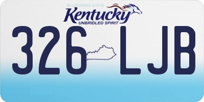 KY license plate 326LJB