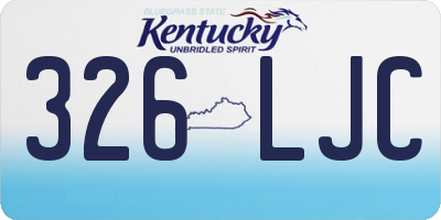 KY license plate 326LJC