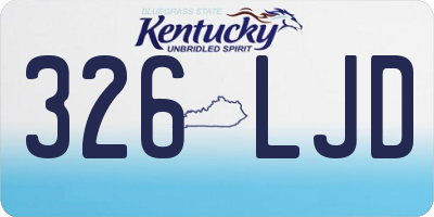 KY license plate 326LJD