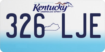 KY license plate 326LJE