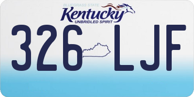KY license plate 326LJF