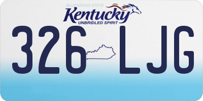 KY license plate 326LJG