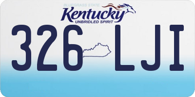 KY license plate 326LJI