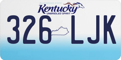 KY license plate 326LJK