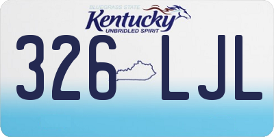 KY license plate 326LJL