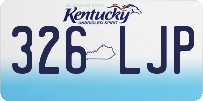 KY license plate 326LJP