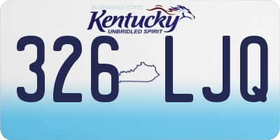KY license plate 326LJQ
