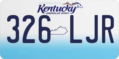 KY license plate 326LJR