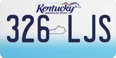 KY license plate 326LJS