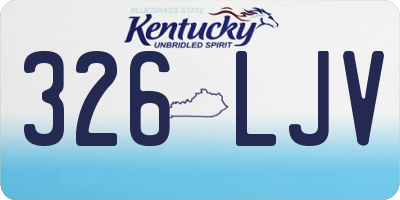 KY license plate 326LJV
