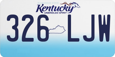KY license plate 326LJW